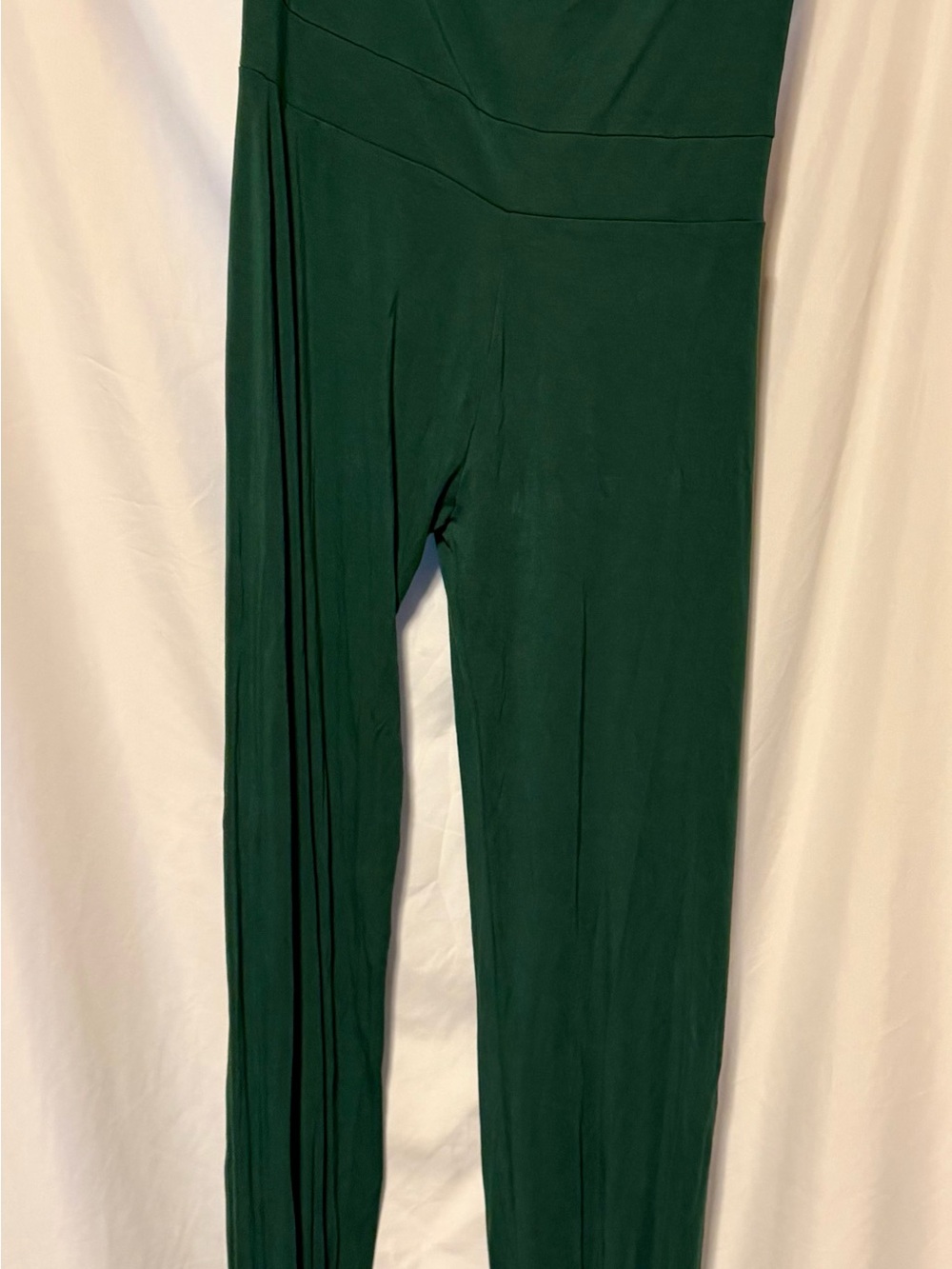 Cowl Neck Dark Green Jumpsuit - Picture 4 of 5